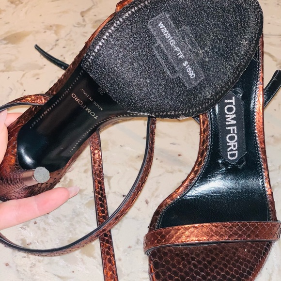 Tom Ford Python Padlock Heels - Picture 3 of 3